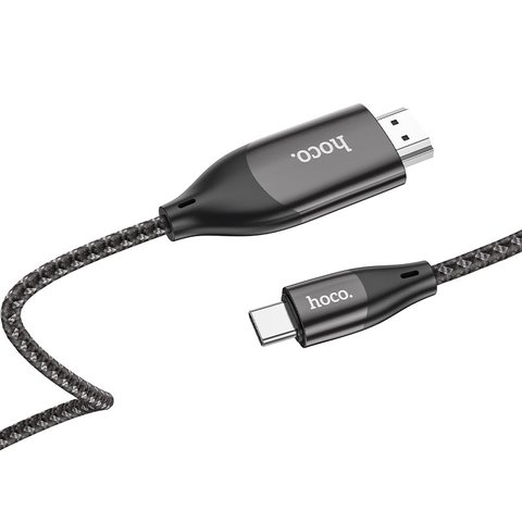 Адаптер Hoco UA16, для проектора, для монитора, USB тип-C, HDMI, серый, 4K, #6931474755025 Превью 1