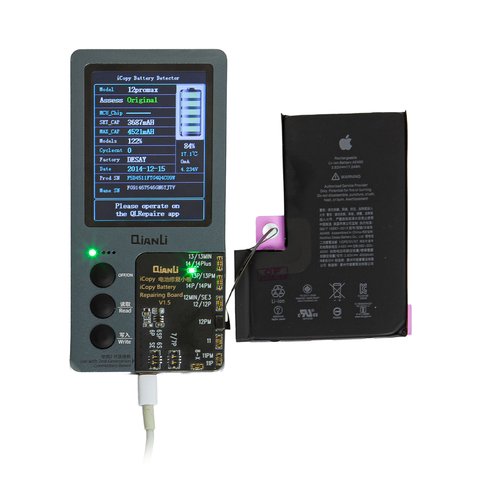Акумулятор для iPhone 12 Pro Max, Li-ion, 3,83 B, 4500 мАг, збільшена ємність, (A2466), original IC Прев'ю 1