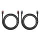 USB кабель Baseus Cafule, 2xUSB тип-C, 200 см, 100 Вт, черный, красный, в нейлоновой оплетке, 2 шт., #P10318306003-01 Превью 1