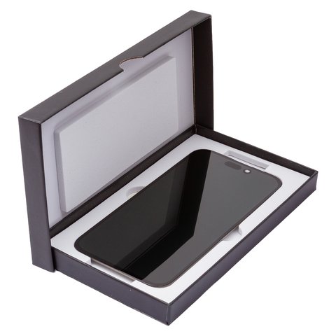 LCD compatible with iPhone 15 Pro, (black, with frame, HC, without IC, (AMOLED), GX OEM soft, 120Hz) Preview 2