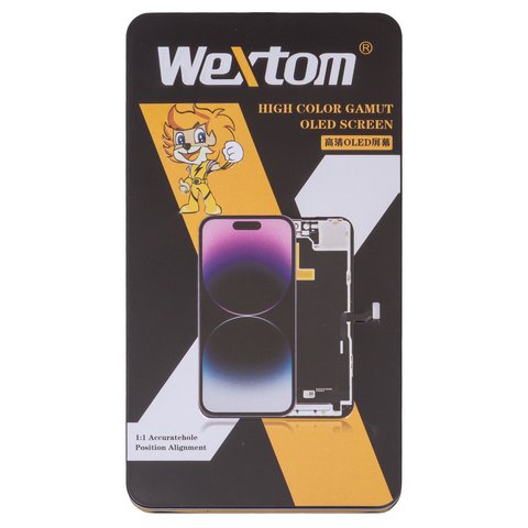 LCD Wextom compatible with iPhone 16, (black, with frame, HC, without error, (OLED) soft, diagnosable) Preview 2