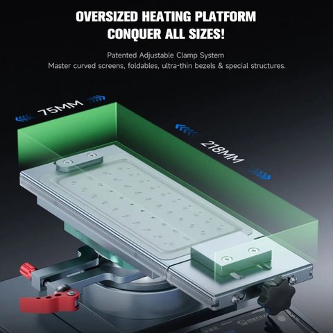 LCD Touch Screen Glass Separator Mechanic Elite One Plus, (with vacuum pump, for LCDs up to 7") Preview 2