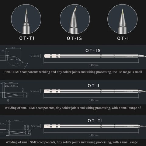 Punta para cautín Mechanic T12, OT-I, cónico Vista previa  2