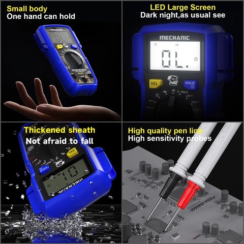 Multímetro Mechanic Mini MX, digital Vista previa  2