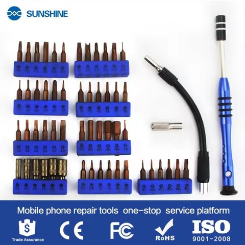 Набор инструментов для разборки мобильных устройств Sunshine SS-5117, 58 in 1 Превью 1