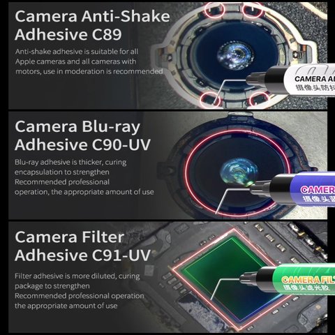 Клей Mechanic C90-UV, для ремонта камеры, 3 г, blue light Превью 3