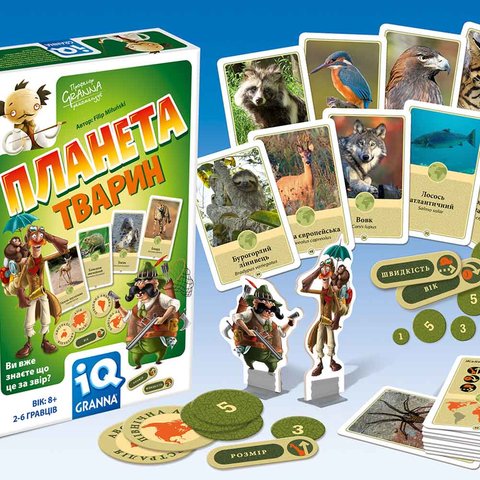 Настольная игра Granna IQ Планета животных Превью 1