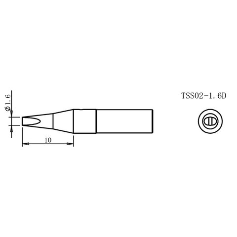 Soldering Iron Tip Quick TSS02-1.6D Preview 1